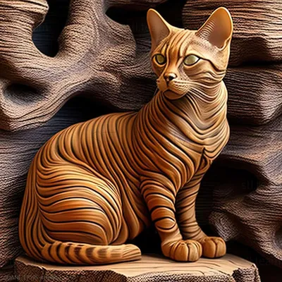 Подушки декоративные с 3d фото кота породы Тойгер купить
