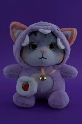 Мягкая игрушка, милый кот в капюшоне купить по низким ценам в  интернет-магазине Uzum (857810)