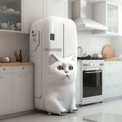 Кошки в холодильнике. 10 фото | Пикабу