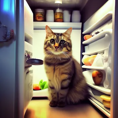 холодильник :: кошка / смешные картинки и другие приколы: комиксы, гиф  анимация, видео, лучший интеллектуальный юмор.