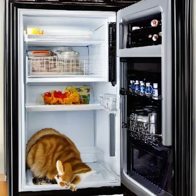 Наглые коты в холодильнике. Подборка смешных фото | Эти забавные животные |  Дзен