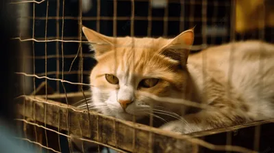 Толстый кот в клетке» — создано в Шедевруме