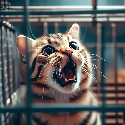 оранжево белый кот лежит в клетке, милый кот отдыхает в клетке, Hd  фотография фото, кошка фон картинки и Фото для бесплатной загрузки