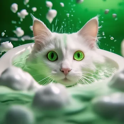Кот плавающий в молоке» — создано в Шедевруме