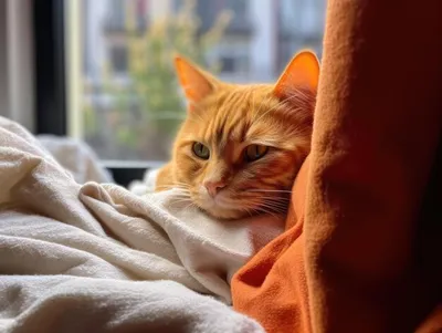 Котик в одеялке - 52 фото