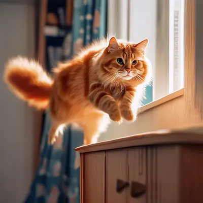 Кот в прыжке рисунок - 57 фото