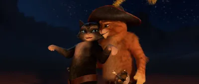 Как изменилась внешность кота из Шрека 2 в мультфильме Кот в сапогах 2