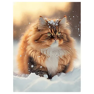 Кошка на улице в снегу Красивый кот Первый снег Холодный Зима Кот в снегу,  идет снег Стоковое Фото - изображение насчитывающей холодно, сторона:  169219690