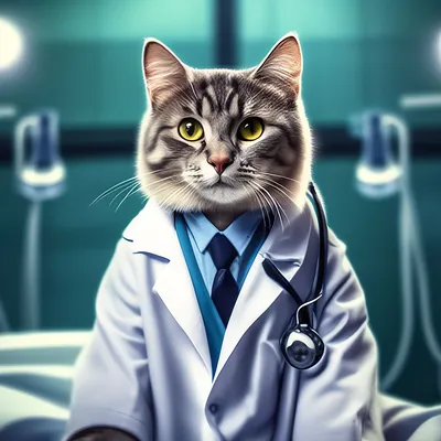 Кошка-врач | Пикабу