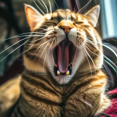 Кошка Белка. Сидит и зевает | Кошки, Кот, Белка