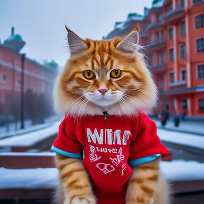 Новосибирск Антропоморфный кот решил …» — создано в Шедевруме