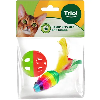 Набор игрушек Triol активная игра для кошек в ассортименте 40-60мм - купить  с доставкой в Самаре в Перекрёстке