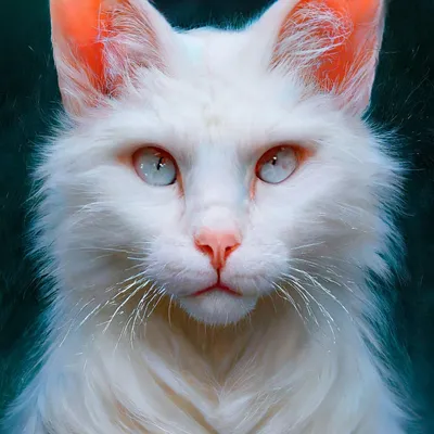 Кот альбинос , 4k, профессиональное …» — создано в Шедевруме