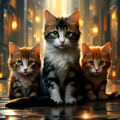 Скачать обои кошка, котенок, любовь, нежность, cat разрешение 640x960 #63610