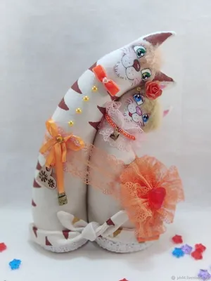 Textil-KUKLA Текстильные куклы и игрушки ручной работы.: Cats - влюбленные коты  неразлучники (в стиле тильда)