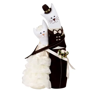 Коты-обнимашки свадебные | Миадолла - наборы для шитья игрушек