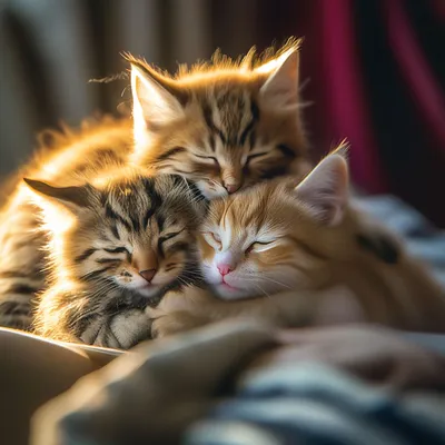 Коты обнимашки» — создано в Шедевруме