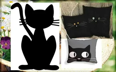 Подушка игрушка Кошка Мурка с котятами арт. 4627 40х50 см гобелен - магазин  «Рапира»