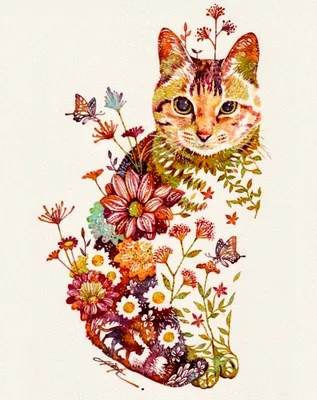 Котик дарит цветы (30 фото) | Смешные кошки, Кошки и котята, Смешные  животные