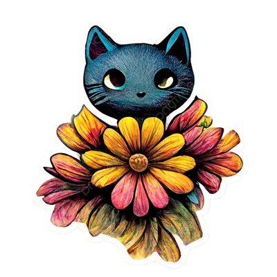 Кот, который цветы жуёт | Пикабу