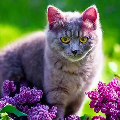 Фотогалерея \"Забавные фото\" - \"Весной пахнет\" - Фото породистых и  беспородных кошек и котов.