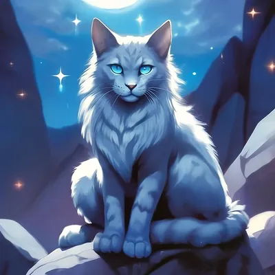 Синяя Звезда | Иллюстрации кот, Иллюстрации кошек, Кошачий арт