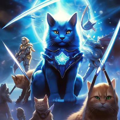 Коты Воители синяя звезда арт - 62 фото