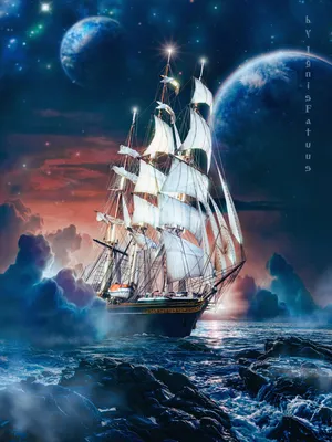 Картина на полотне Красивый корабль в море № s15797 в ART-holst.com.ua