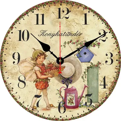 Домашние винтажные настенные часы для кухни во французском стиле, красивые  настенные часы с изображением Парижа, розы, декоративные настенные часы/настольные  часы, часы | AliExpress
