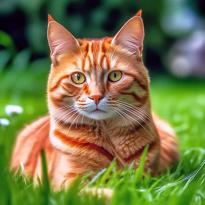 Красивый рыжий кот, с буквой М на…» — создано в Шедевруме