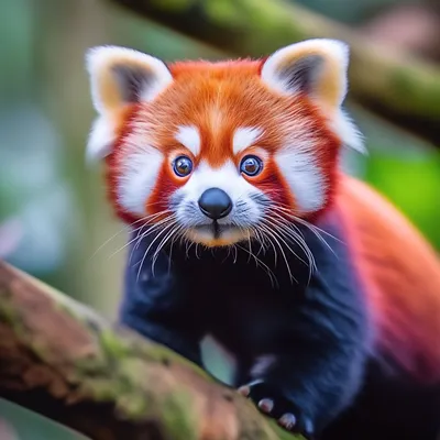 Красная панда вид который есть в …» — создано в Шедевруме