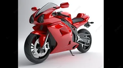 Мотоцикл в ярко-красном исполнении - HD фото бесплатно