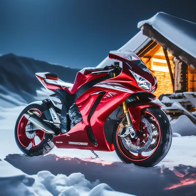 Красный мотоцикл на фото - HD качество, бесплатно скачать