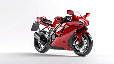 Красивые обои с мотоциклом красного цвета - Full HD качество