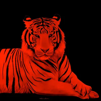 Красный тигр.» — создано в Шедевруме
