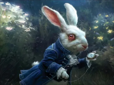 Изображение Кролика из Алисы в стране чудес в формате webp