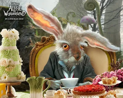 Интересные картинки Кролика из Алисы в стране чудес