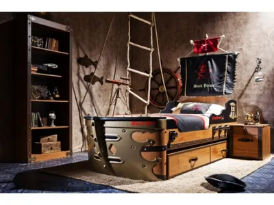 Кровать-корабль Pirate купить по выгодной цене в интернет-магазине MiaSofia