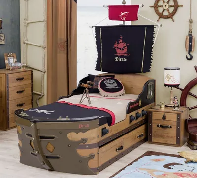 Кровать корабль в интернет-магазине Ярмарка Мастеров по цене 93670 ₽ –  T87IOBY | Мебель для детской, Москва - доставка по России