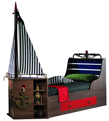 Детская кровать принцессы для мальчика с поручнем из цельной древесины  пиратский корабль для девочки 1,5 м мультяшная Милая экономичная кровать |  AliExpress
