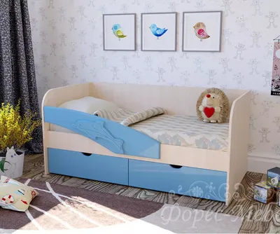 Детская кровать Дельфин-2 1.4 м купить в СПб по цене 7 890 ₽ в интернет  магазине Мебель из России