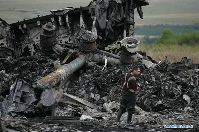 Останки части погибших при крушении самолета \"Малайзийских авиалиний\"  отправлены в Донецк