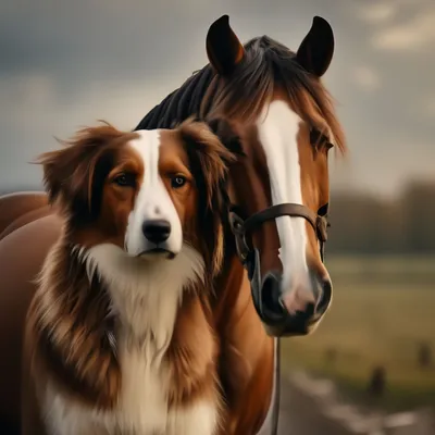 Лошадь и собака стоковое фото. изображение насчитывающей портрет - 170458186