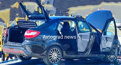 LADA Granta Sport лифтбек 2024 - фото в новом кузове: салон, вид снаружи,  багажник