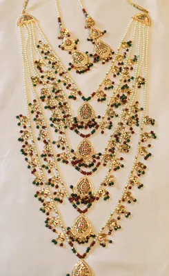 Gold Plated Sankrant Panch Lada Kundan Necklace Set – Art Karat Global