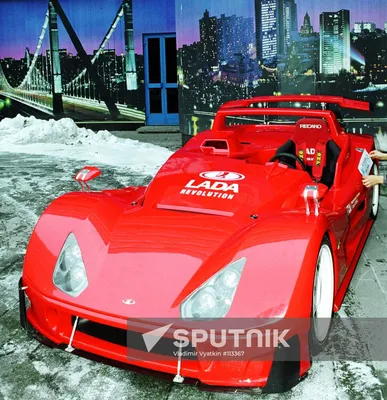 Russia s first sport prototype racing car LADA Revolution Stock Photo -  Alamy