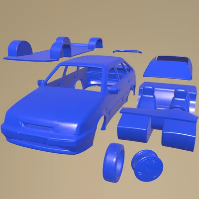 STL file VAZ Lada Samara 2114 hatchback 1997 PRINTABLE CAR IN SEPARATE  PARTS 🚗・3D print design to download・Cults