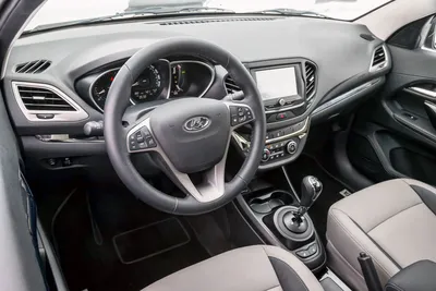 Lada Vesta interior with touchscreen display spotted