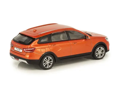 Масштабная модель Лада Веста Кросс универсал Lada Vesta SW Cross оранжевый  металлик лучшая цена!
