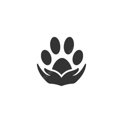 Лапа собаки голубой минималистичный …» — создано в Шедевруме